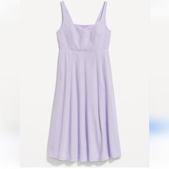 Linen midi dress - Picture 2 of 10